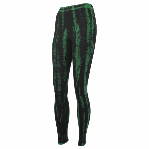 Leggings - Batik - Bamboo - schwarz - grün-waldgrün