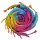 Palituch - bunt-batik-tiedye 03 - Rainbow Spiral - Kufiya Tuch Pali Halstuch
